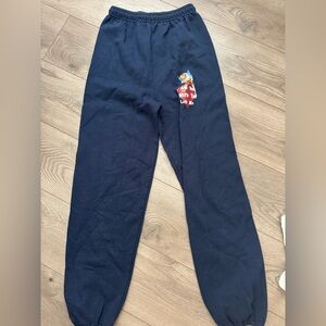 Boys Lie Navy Track Pants with Graphic
